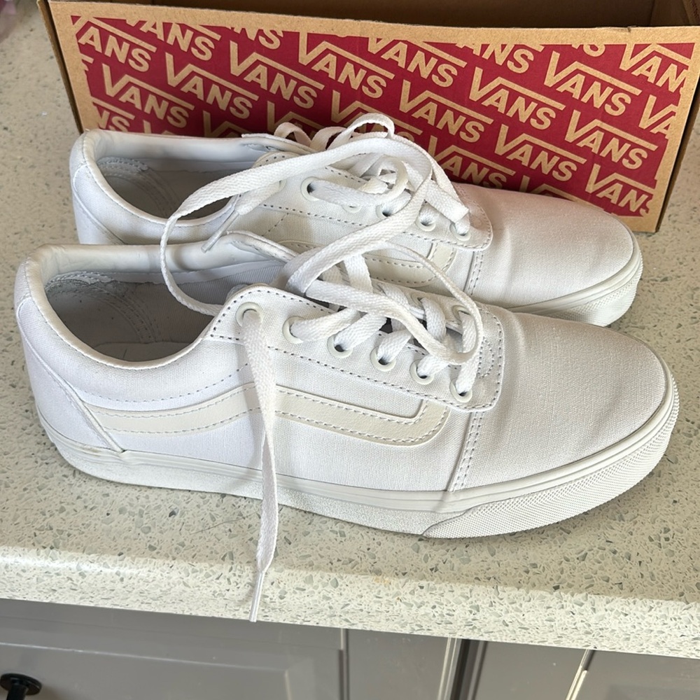 Women’s white Vans
